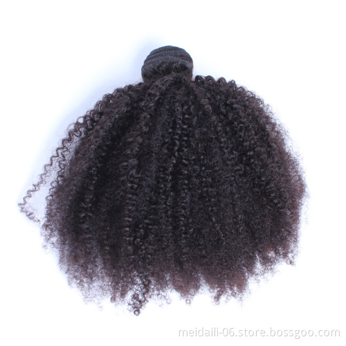 2019 hot sale product virgin Mongolian afro kinky curly human hair extension
